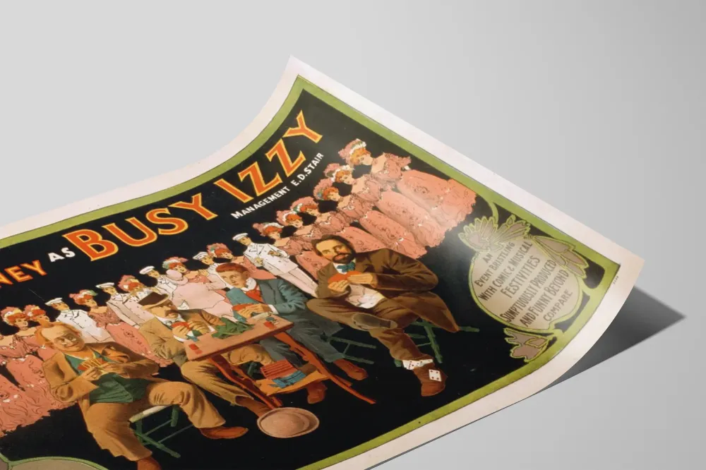 Retro juliste Funny Geo. Sidney as Busy Izzy - Vinttityylinen seinäkoristelu