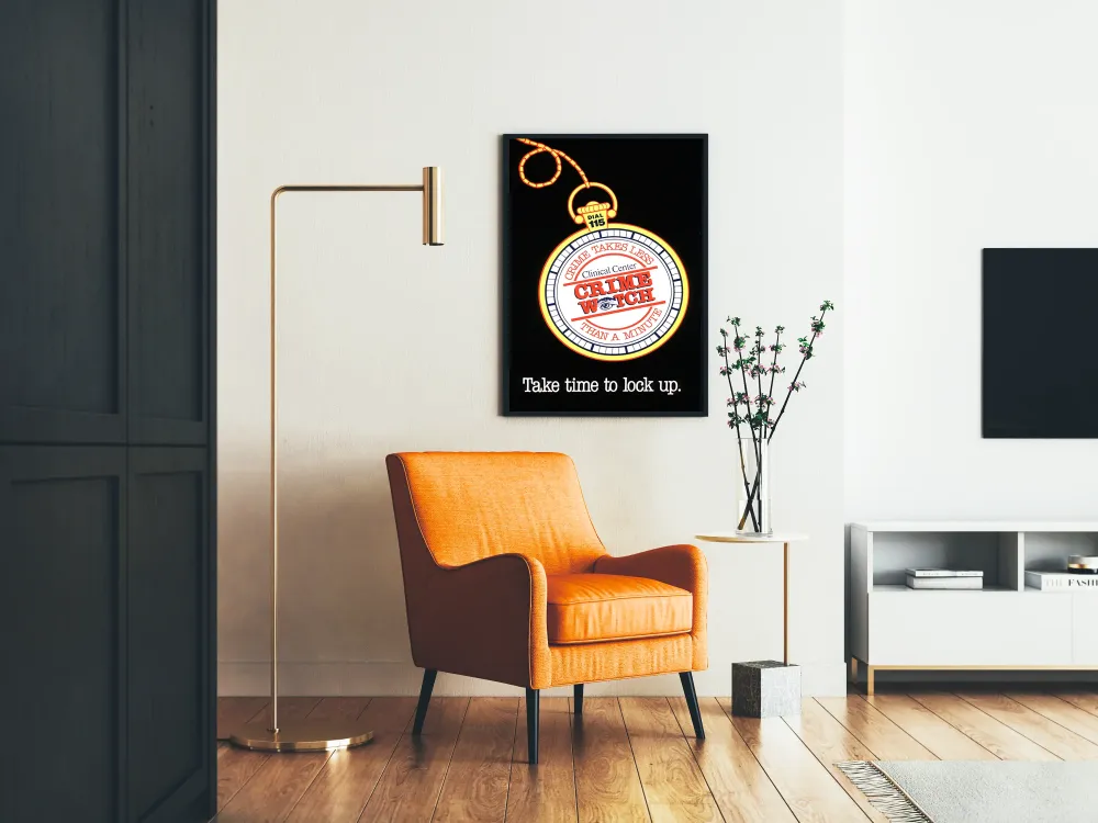 Retro juliste kaupunkivalvonnasta ja turvallisuudesta
