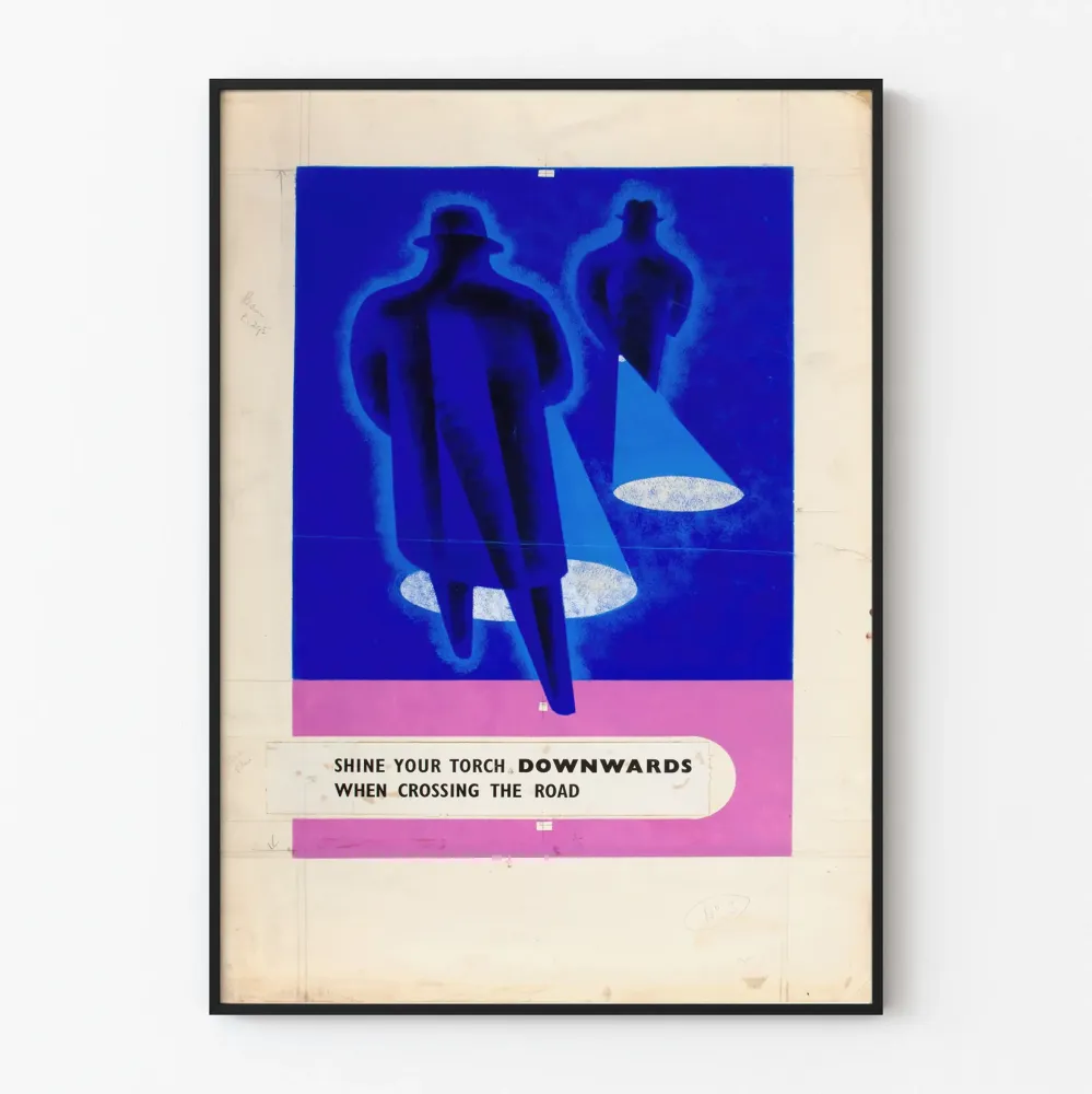 Retro juliste liikenneturvallisuudesta ja valaisimista