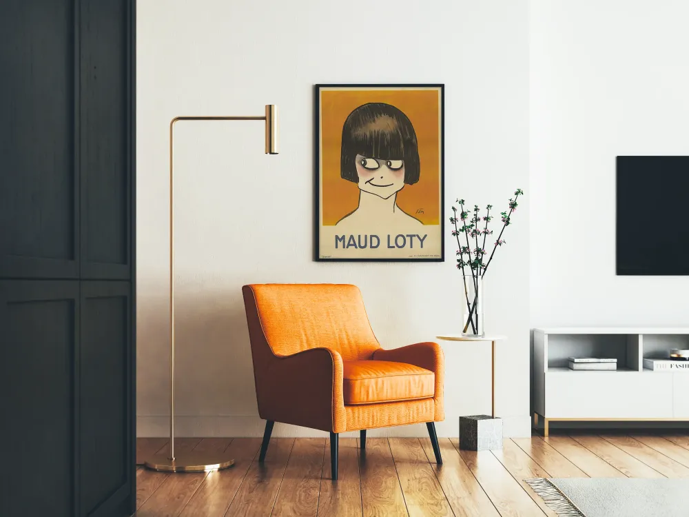 Retro juliste Maud Loty hymyilevä kasvo vuosilta 1920