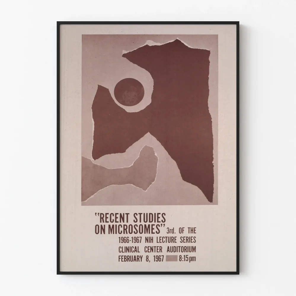 Retro juliste mikrosomitutkimuksista 1967 seinäkoristetta varten