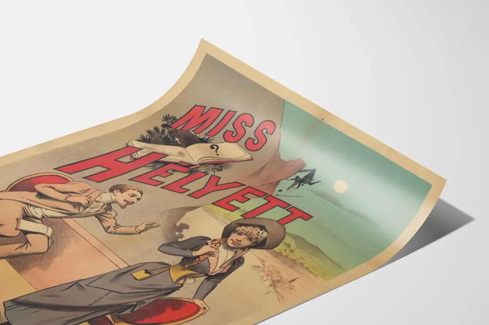 Retro juliste Miss Helyett seinäkoristukseen
