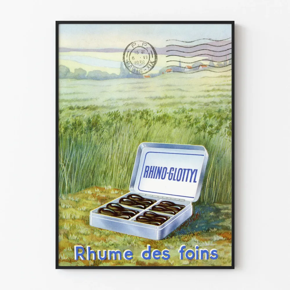 Retro juliste Rhino-Glottyl seinäkoristelu varten