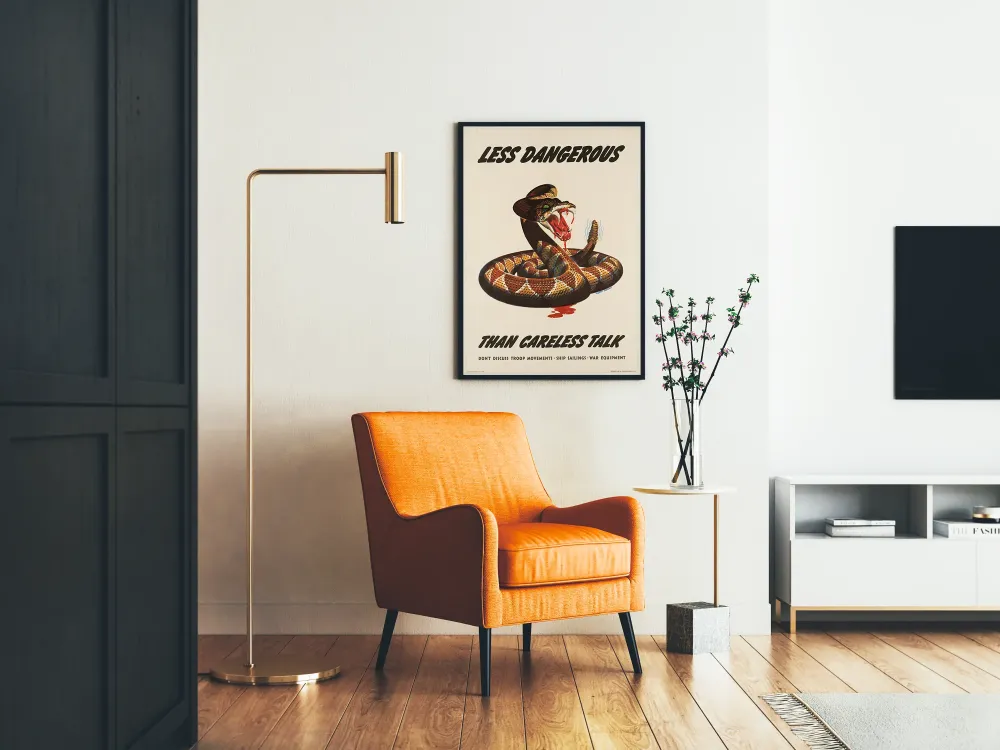 Retro Juliste Seinän koristeluun Vähemmän vaarallinen kuin huolimaton puhe