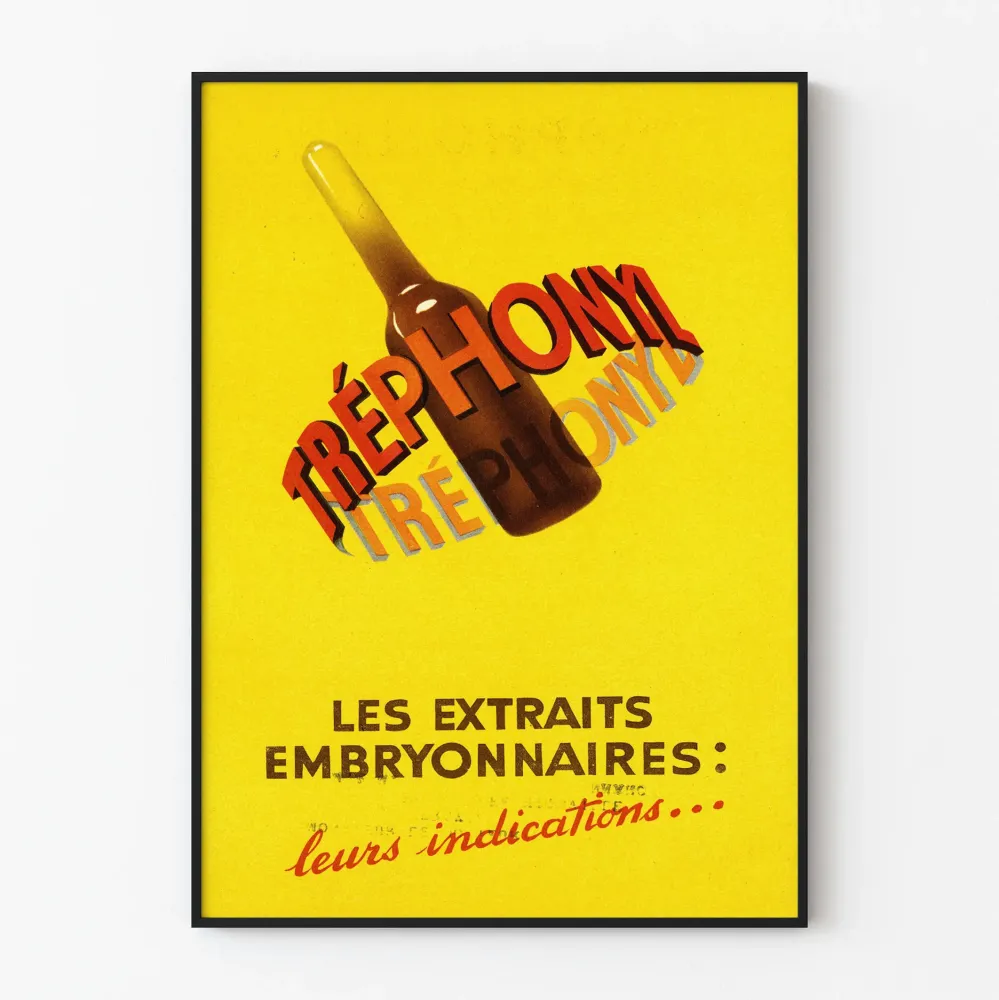 Retro juliste Tréphonyl seinäkoristukseen