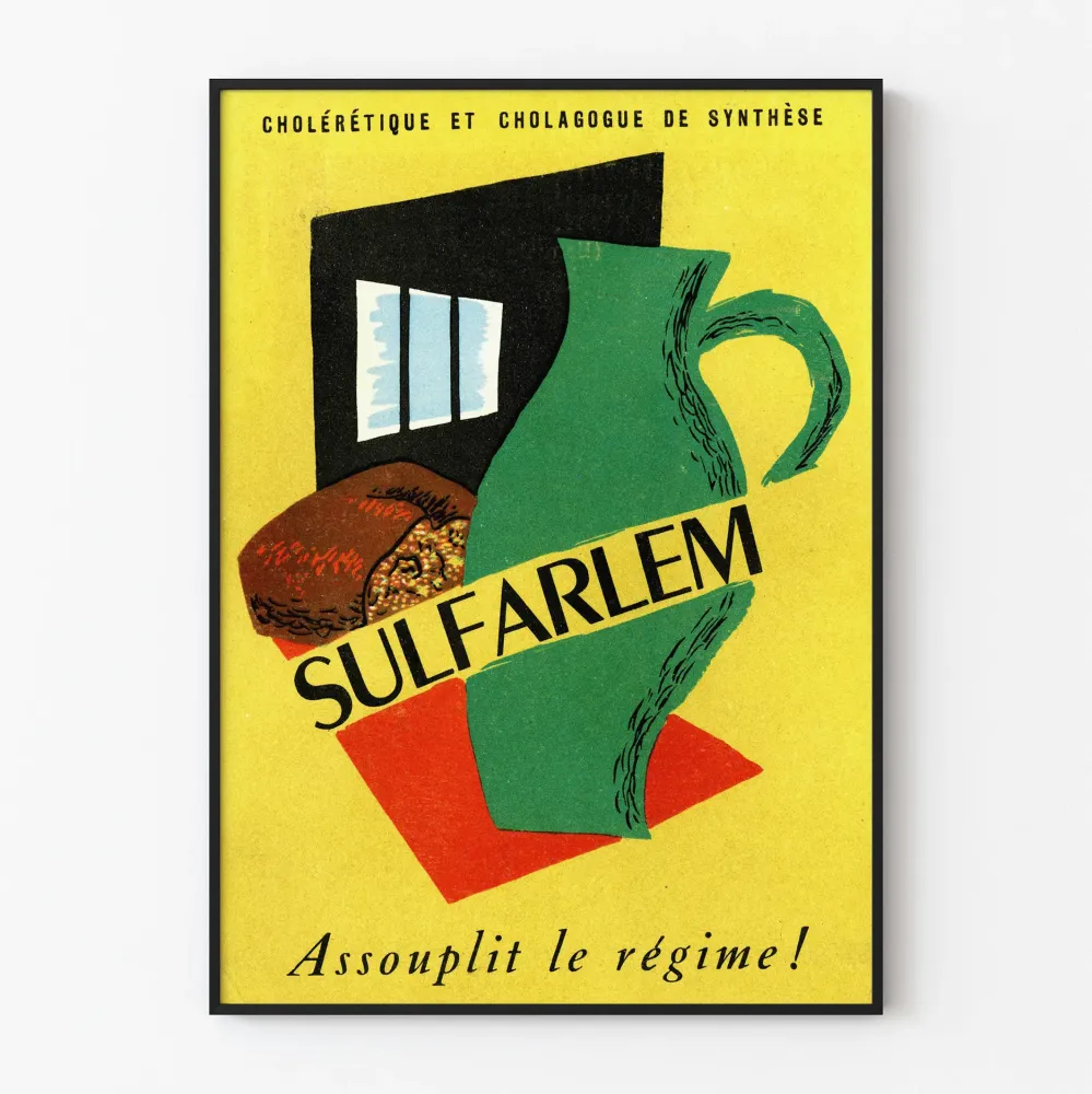 Retro mainosjuliste Sulfarlem seinäkoristeeksi