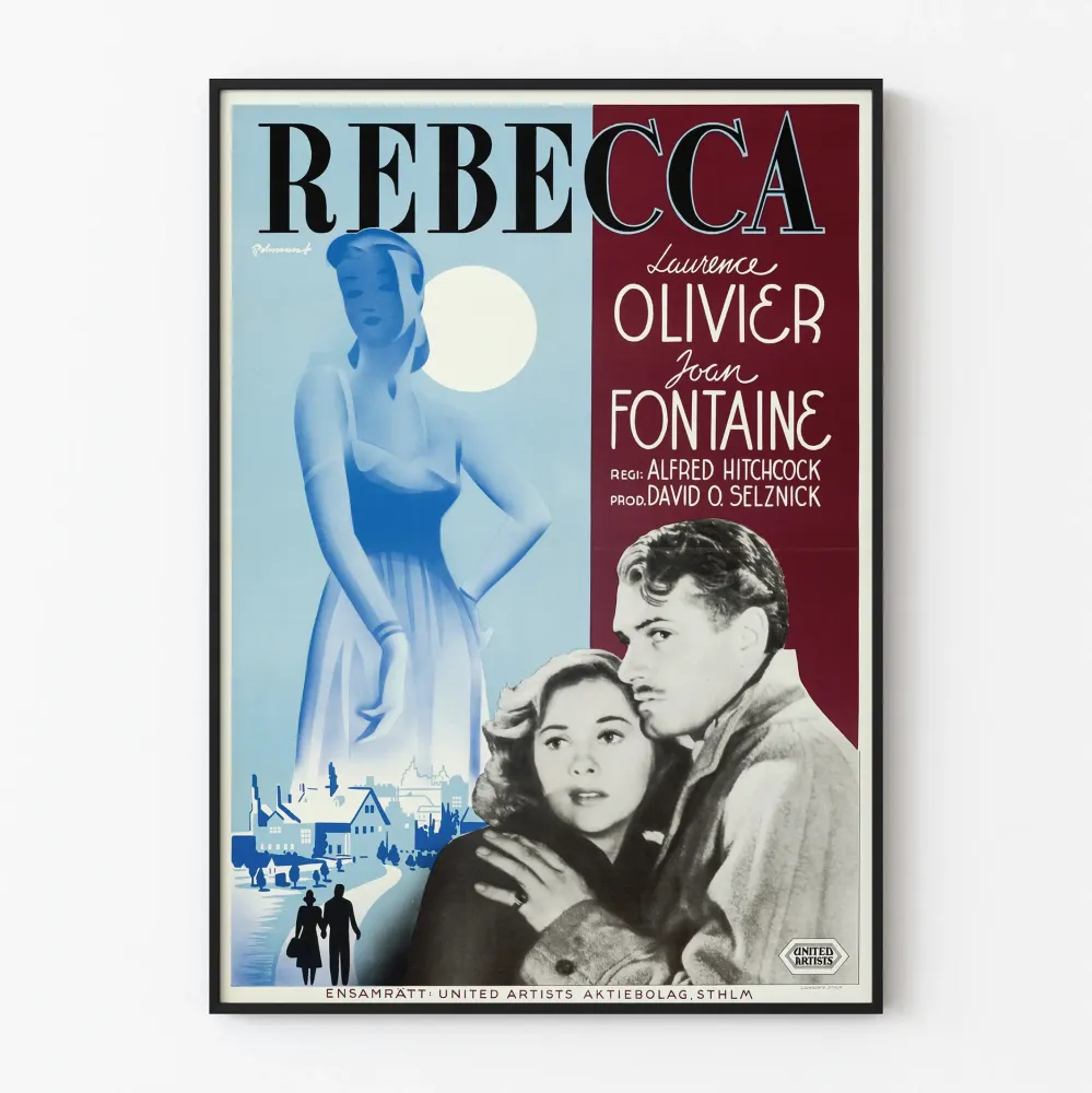 Retroelokuvajuliste Rebecca, Alfred Hitchcock - Elokuvateollisuuden seinäkoristelu