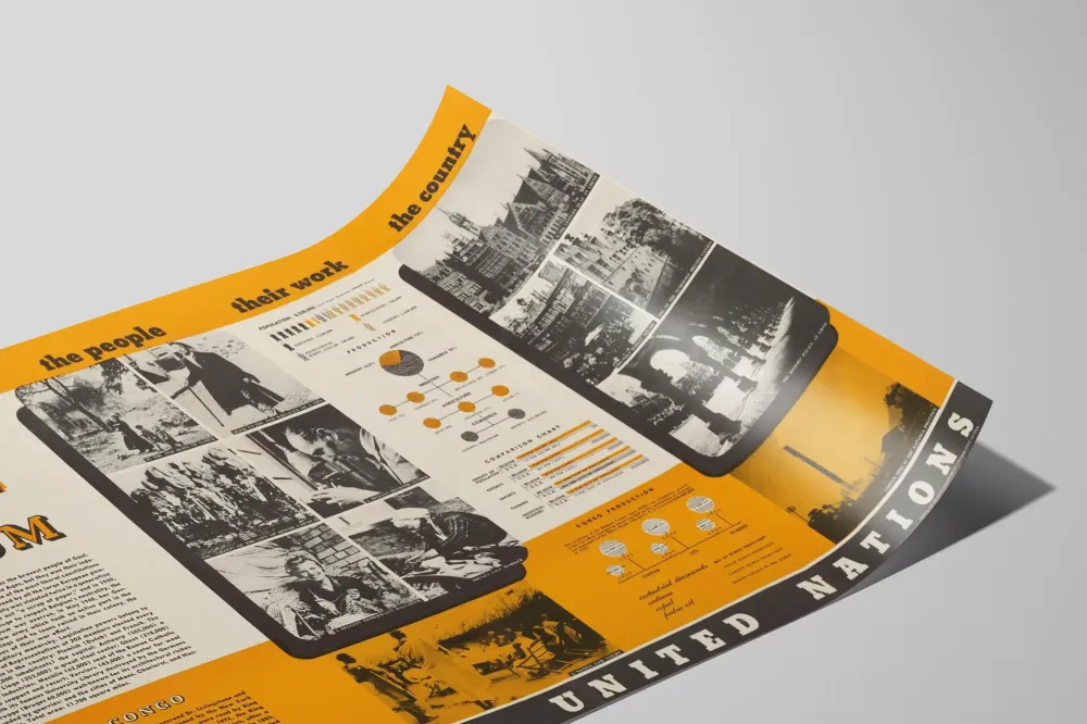 Retrojuliste Belgiasta ja Belgian Kongosta – Historiallinen seinäkoriste