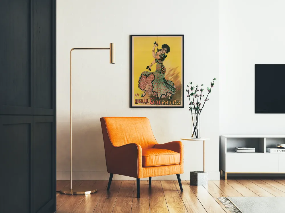 Retrojuliste La Belle Guerrero espanjalainen tanssija
