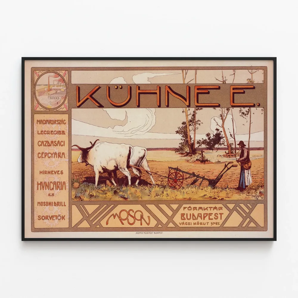 Retrojuliste Kuhnée Perinteinen Unkarilainen Maatalous
