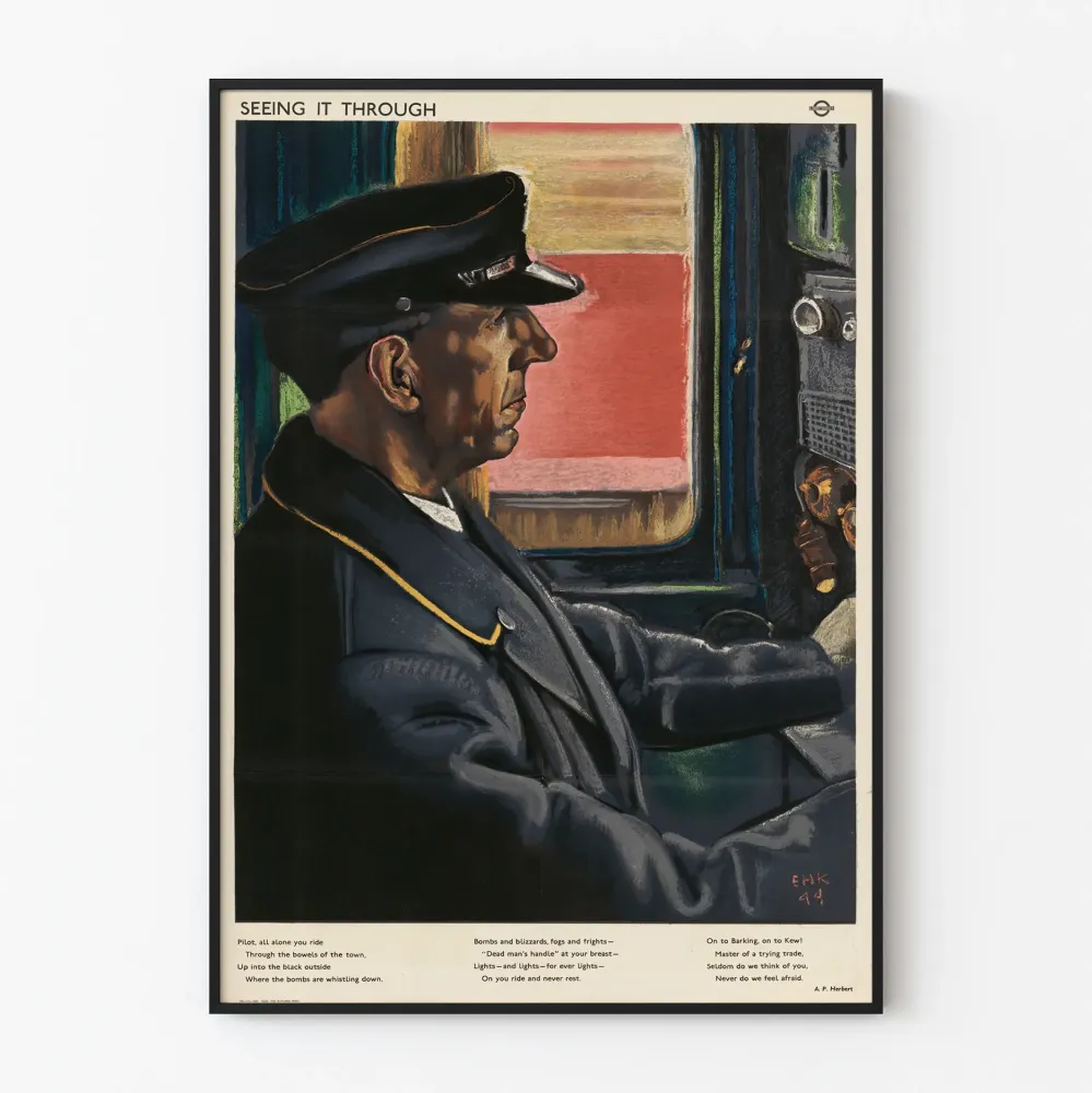 Retrojunaisten Juliste "Seeing It Through" 1944