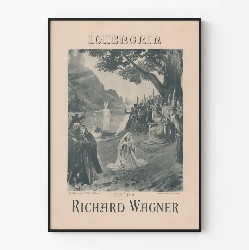 Richard Wagnerin Lohengrin-oopperajuliste - Klassinen seinäkoristelu