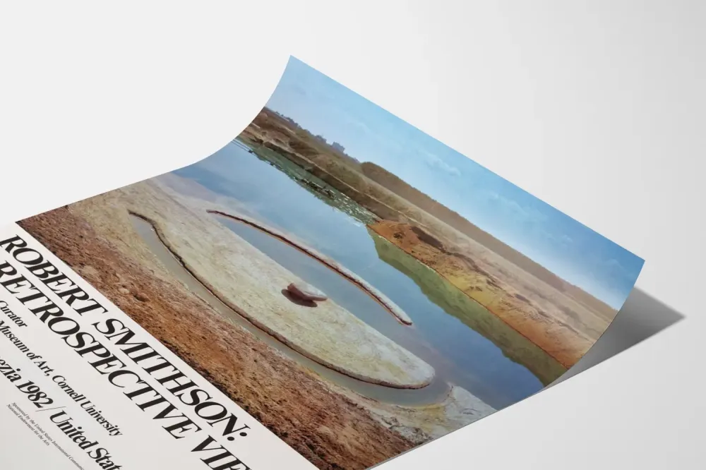 Robert Smithson -näyttelyjuliste modernin taiteen seinäkoriste