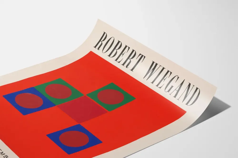 Robert Wiegandin näyttelyjuliste Phoenix Galleryssä 1966