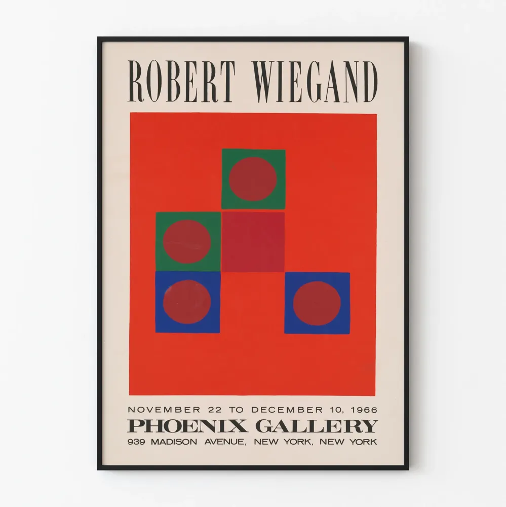 Robert Wiegandin näyttelyjuliste Phoenix Galleryssä 1966