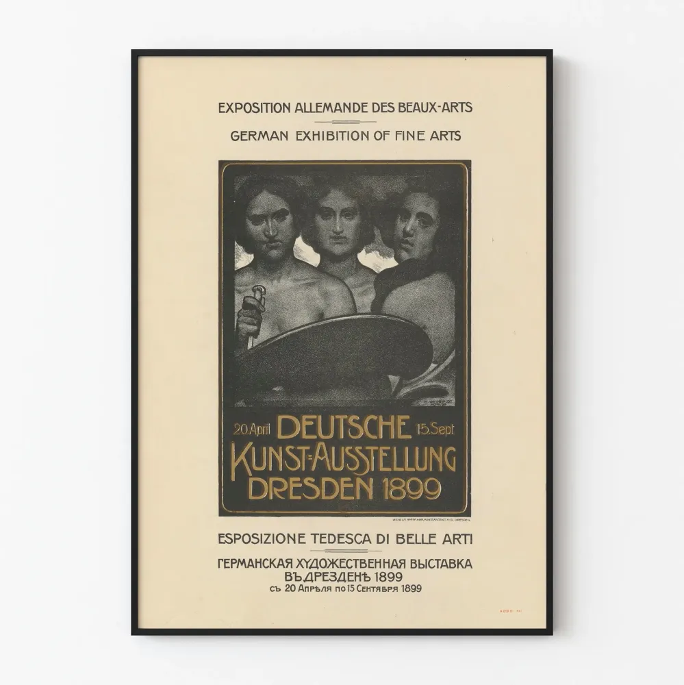 Saksalainen taidenäyttelyn juliste Dresden 1899