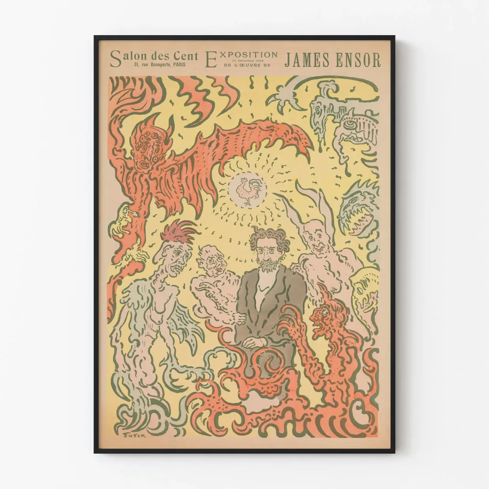 Salon des Cent - James Ensor -näyttelyn juliste