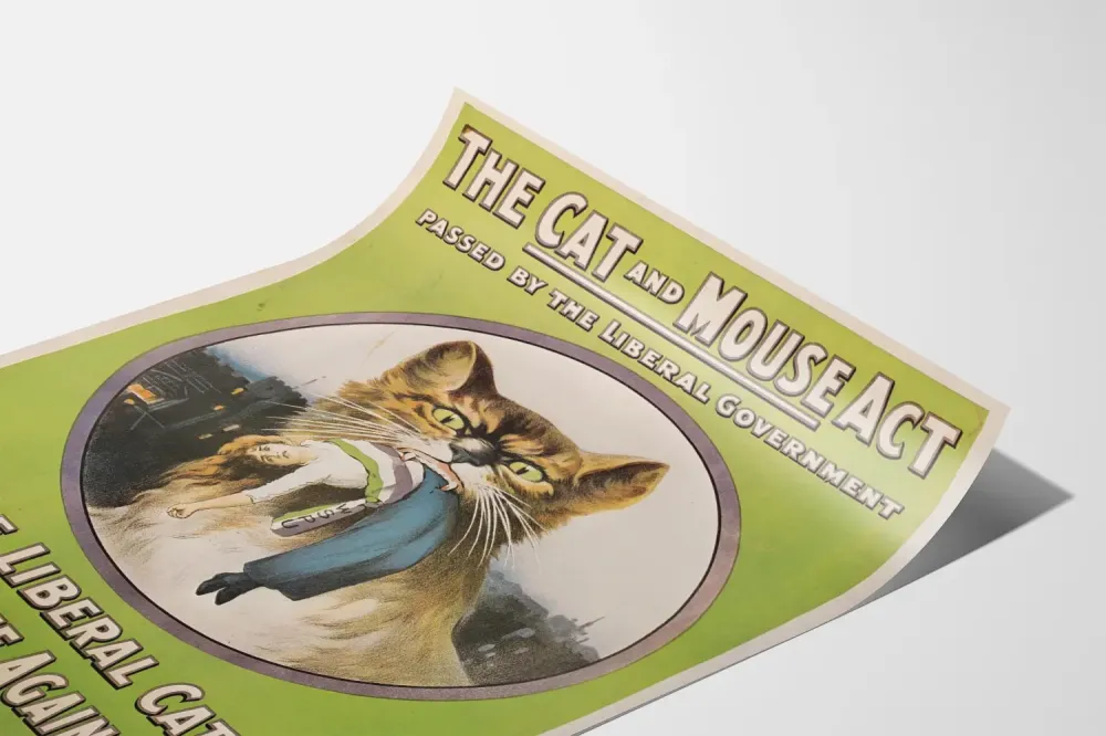 Seinäjuliste Cat and Mouse Act - Historian koristelu Suffragette