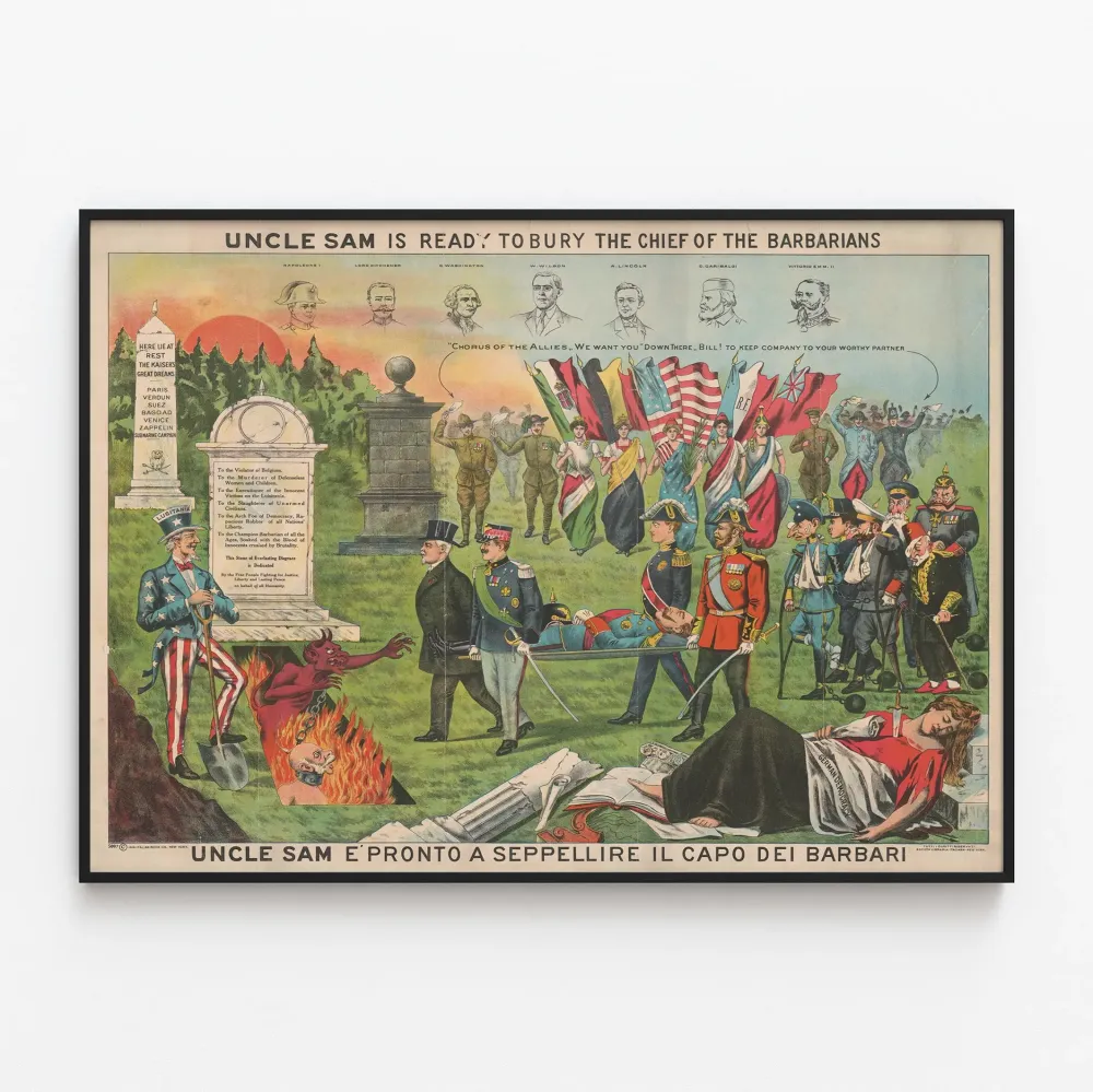 Seinäjuliste historiallinen Uncle Sam ja Barbaarien päällikkö