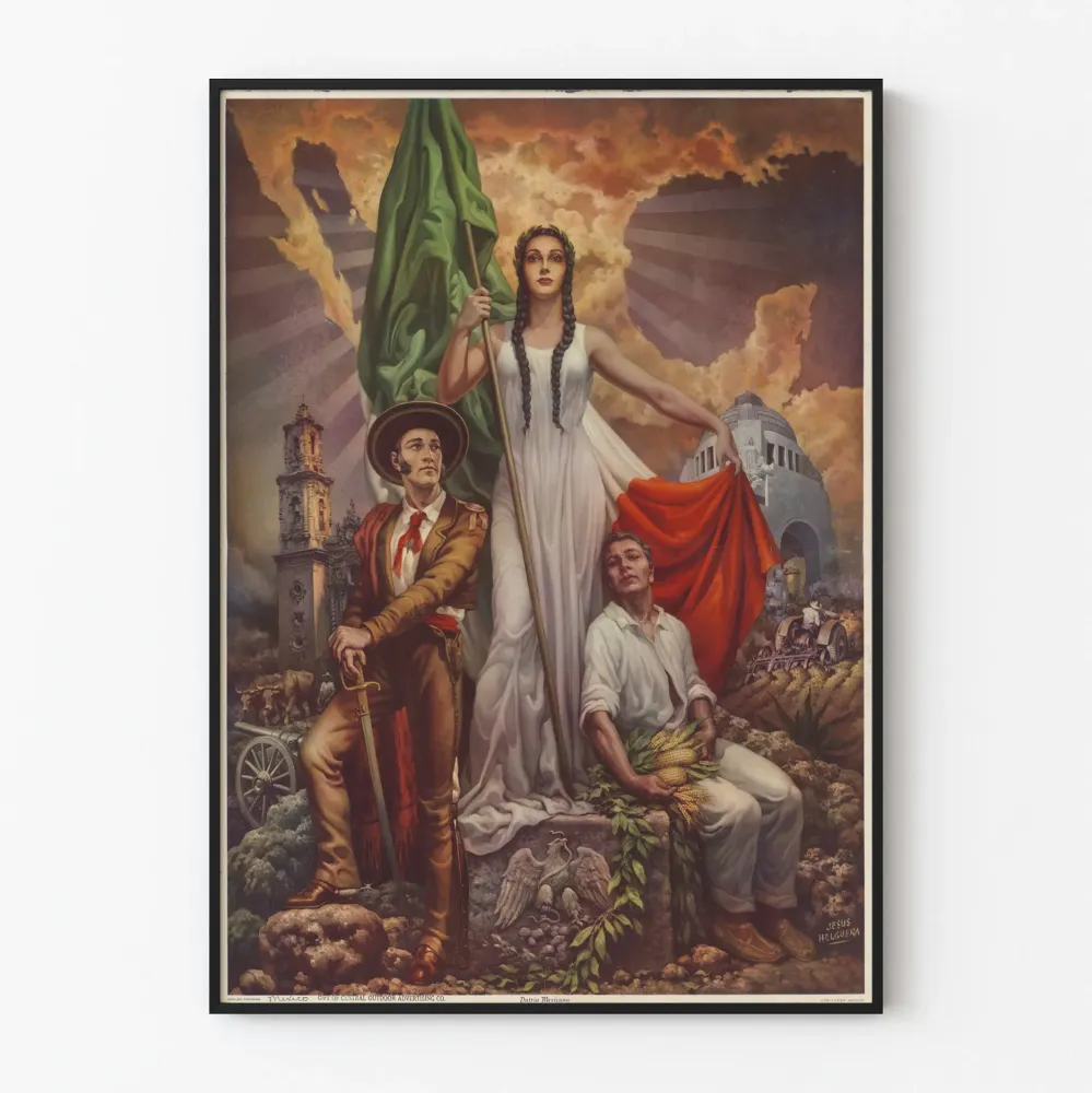 Seinäjuliste Patria Mexicana - Isänmaallinen seinäkoristelu