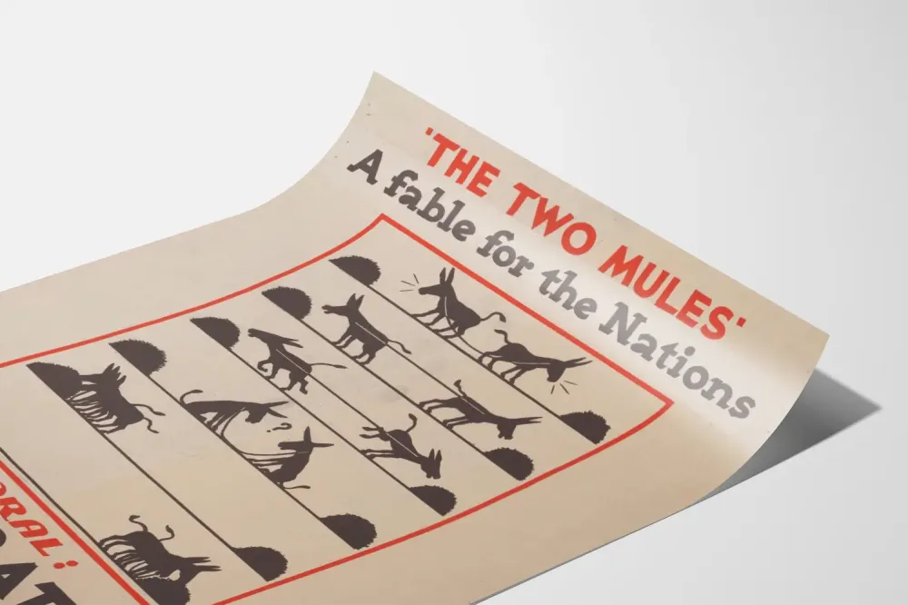 Seinäjuliste ' Two Mules' - La Fable de la Coopération