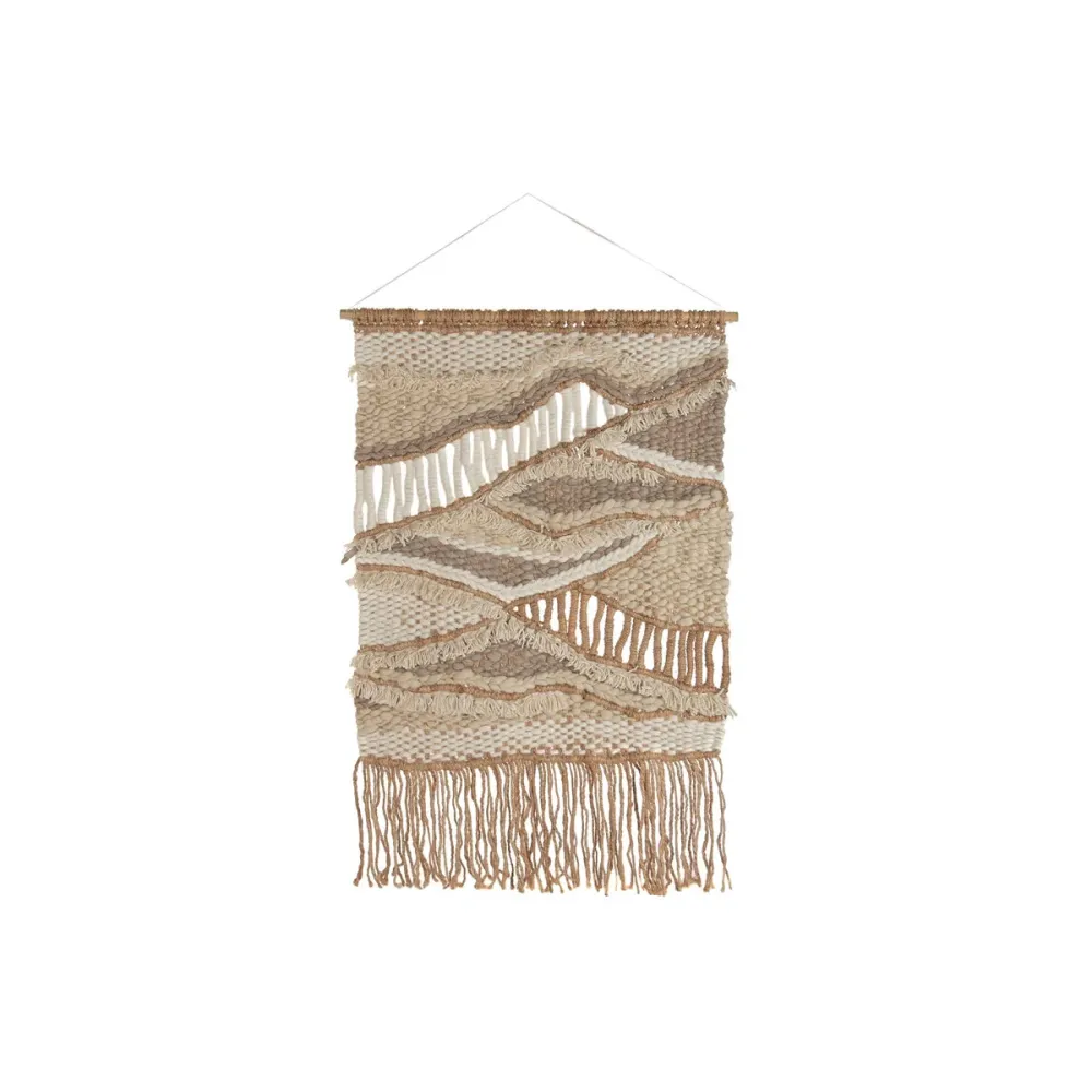 Seinäkoriste Home ESPRIT Beige Harmaa Luonnollinen