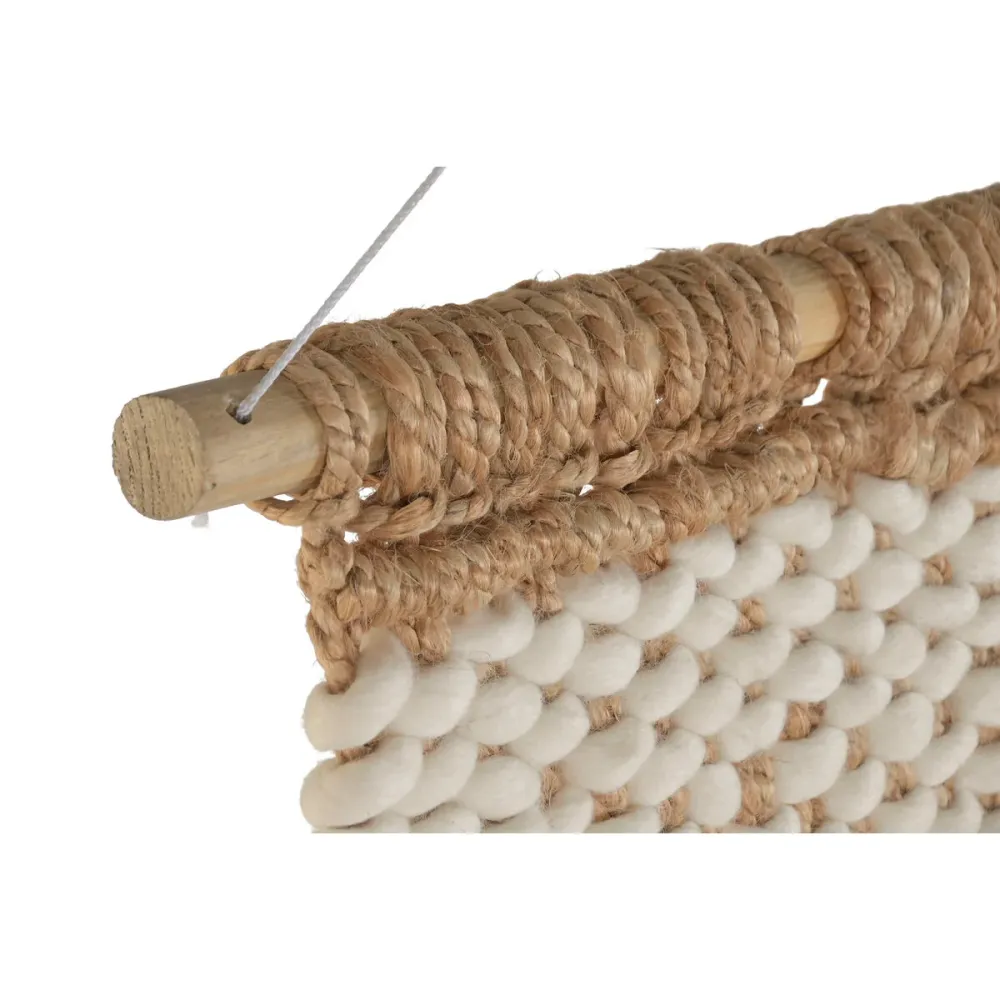 Seinäkoriste Home ESPRIT Beige Harmaa Luonnollinen