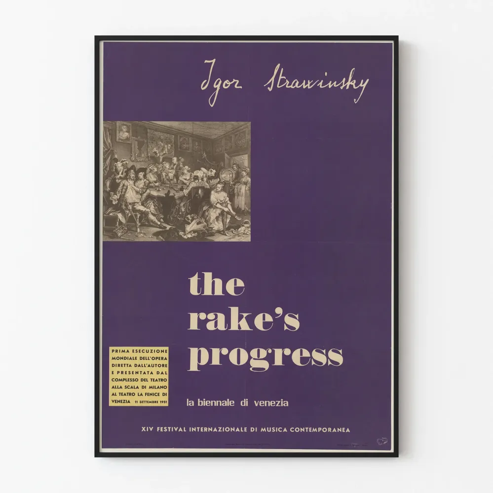 Seinäkoristejuliste Igor Stravinsky Rake's Progress