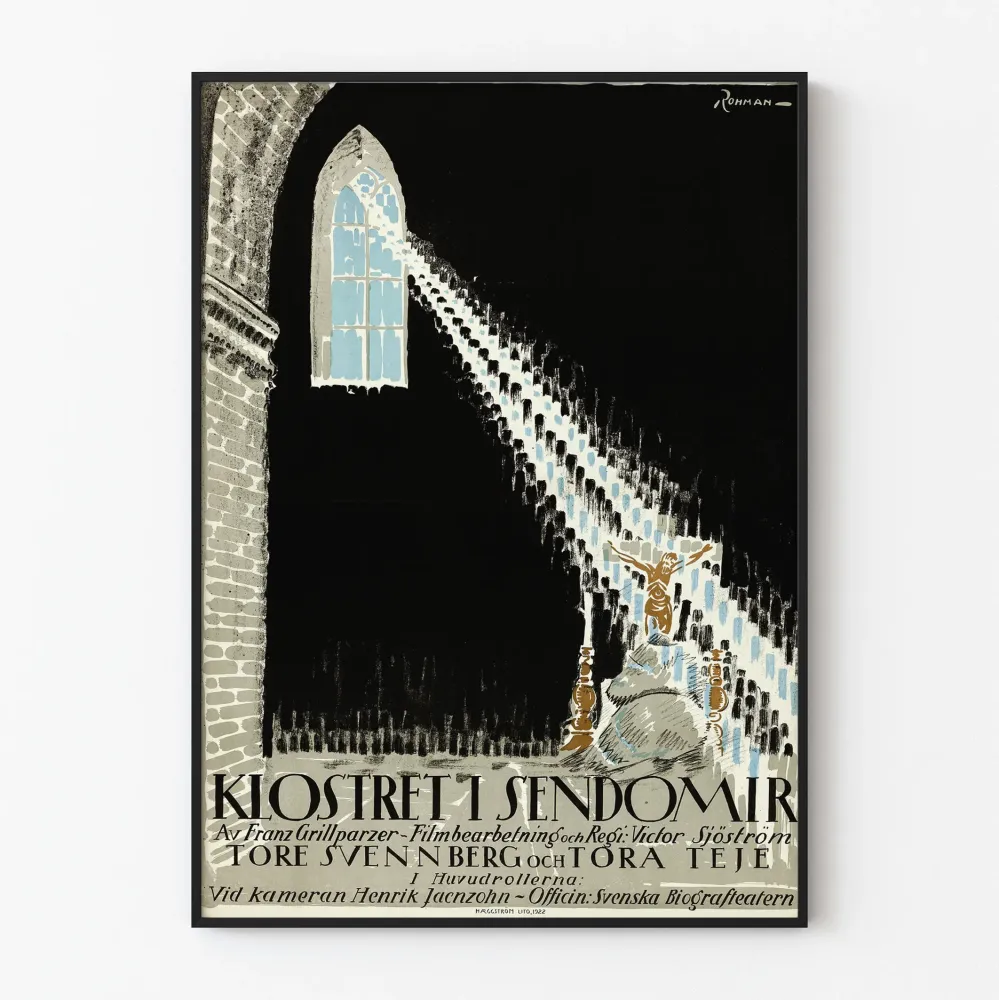 Seinäkoristejuliste luostari ja mystinen valo