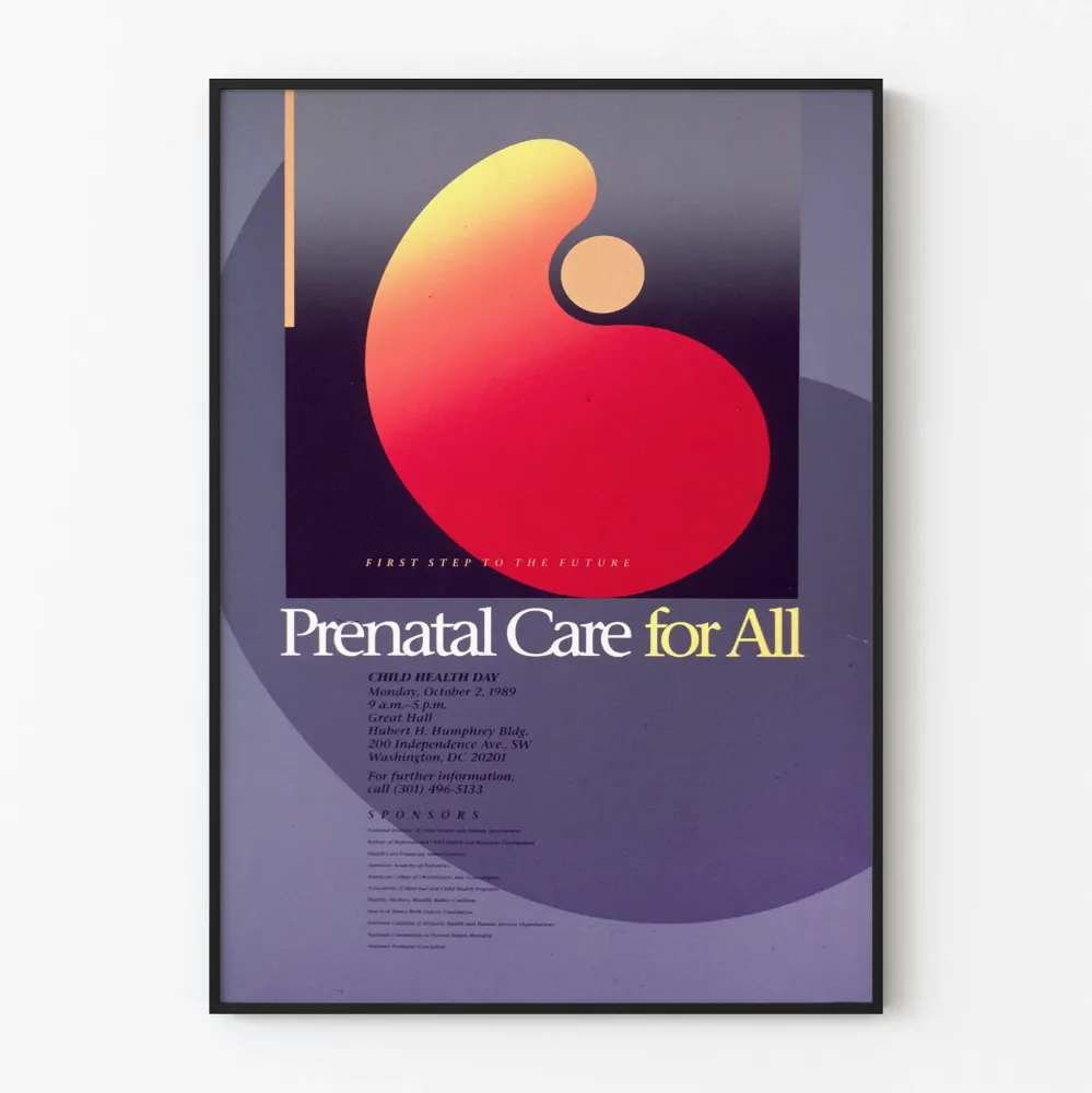 seinän koristejuliste 'Prenatal Care All' modernissa muotoilussa