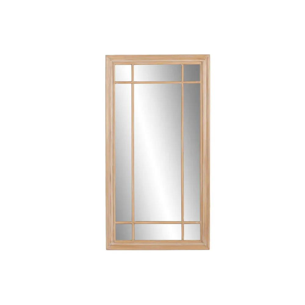 Seinäpeili Home ESPRIT Luonnollinen Ikkuna Riisuttu 68 x 4 x 128 cm