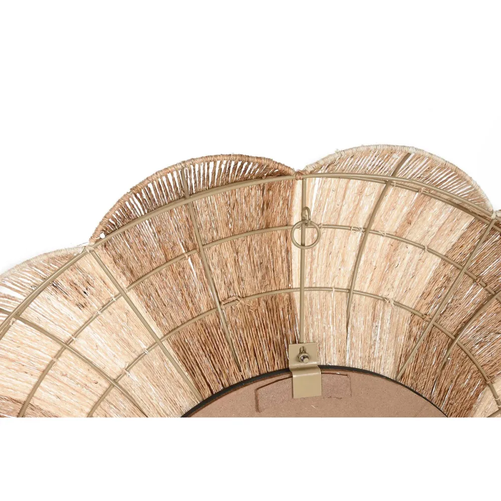 Seinäpeili Home ESPRIT Ruskea Luonnollinen Boho 87 X 8 X 87 CM