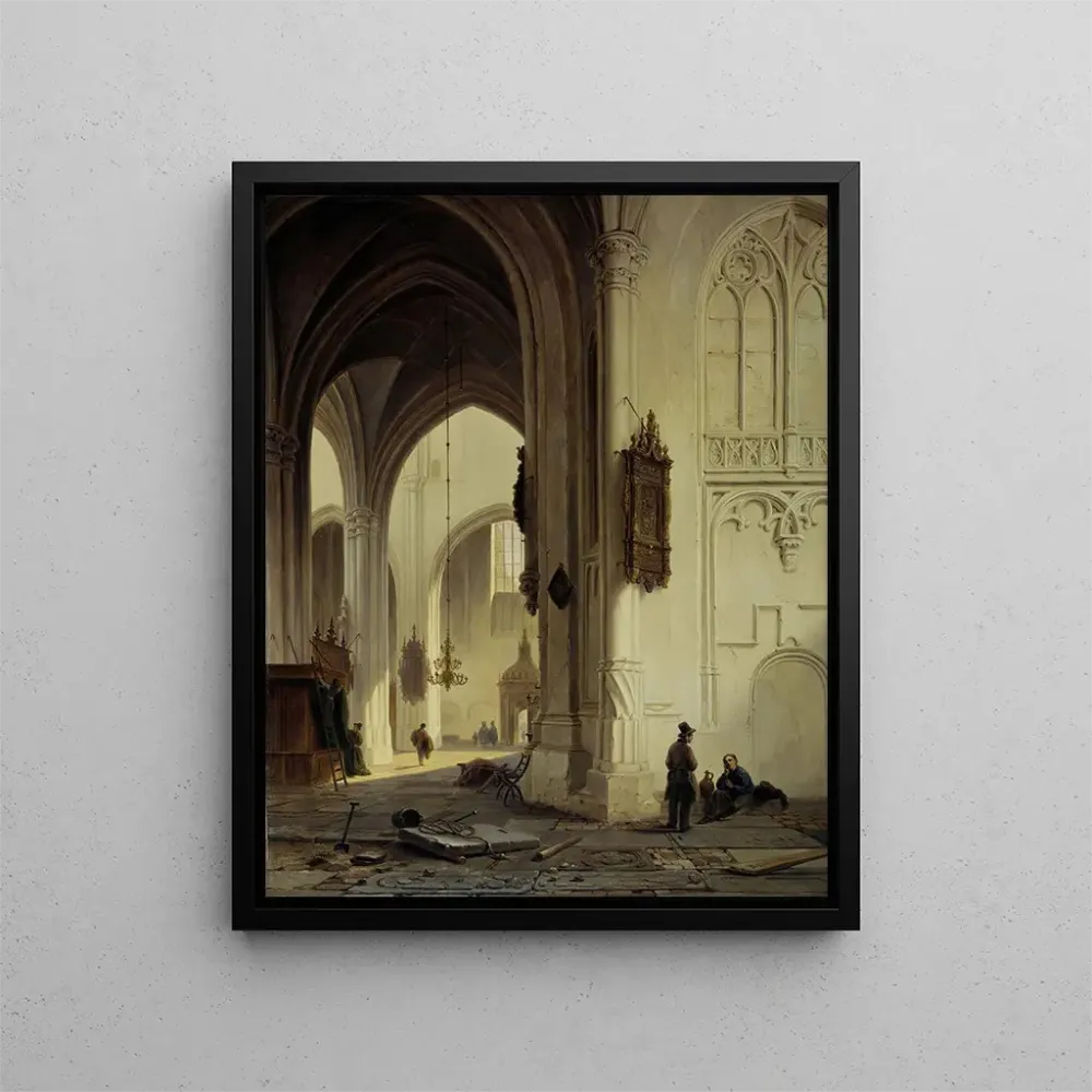 Sisämaalaus kirkosta - Bartholomeus Johannes van Hove | Taidetuloste