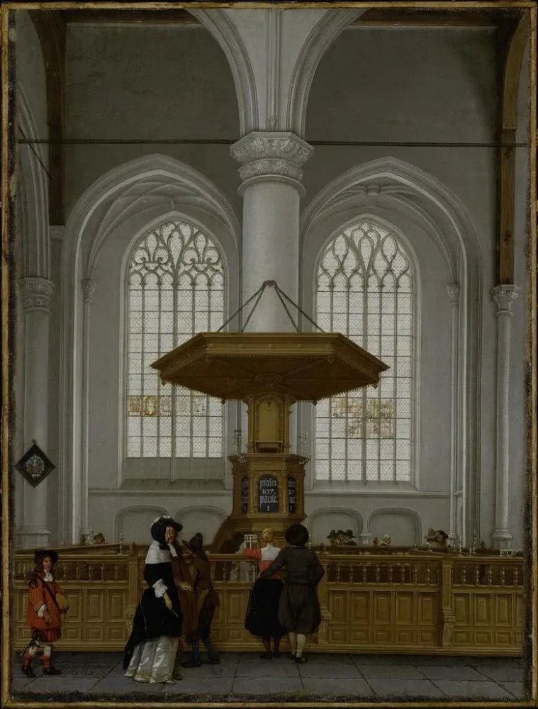 Sisämaalaus Laurenskerkistä Rotterdamin - Anthonie de Lorme | Taidetuloste