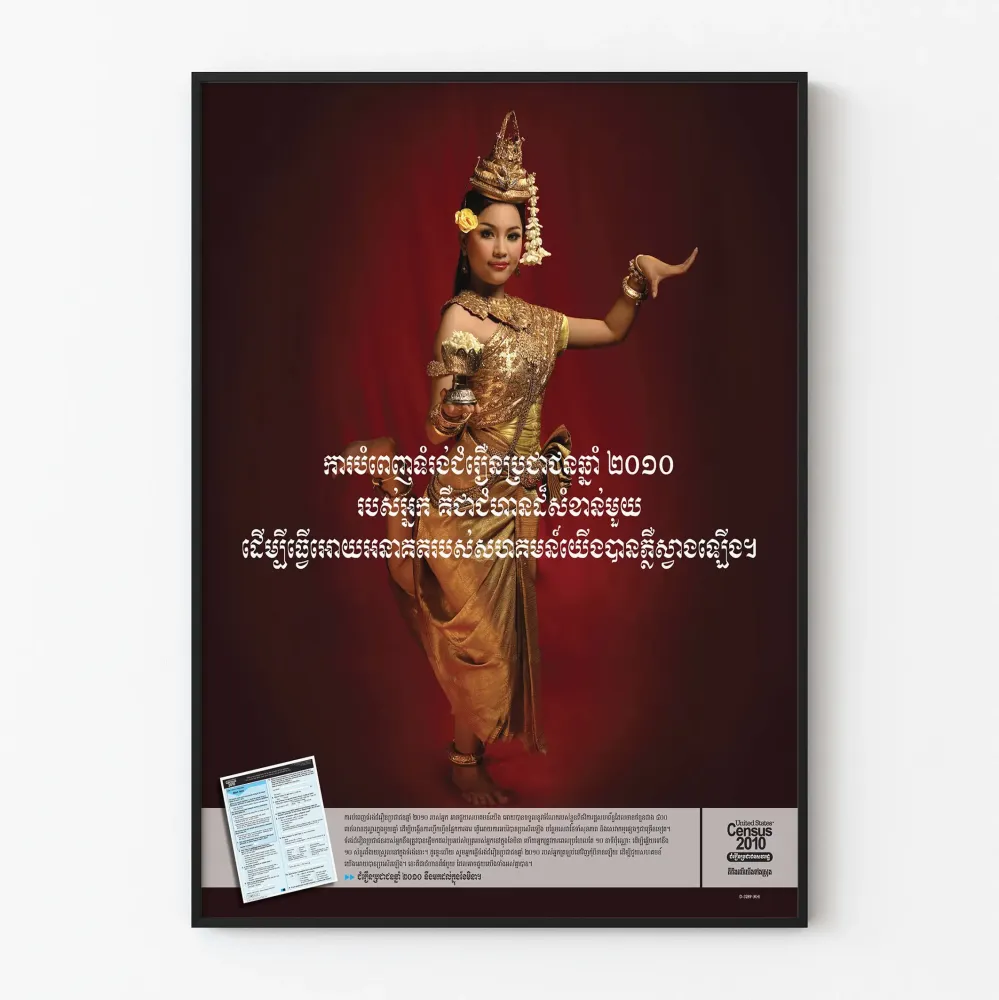 Sisustustarra Seinälle Khmer-tanssijatar Perinteinen Juliste