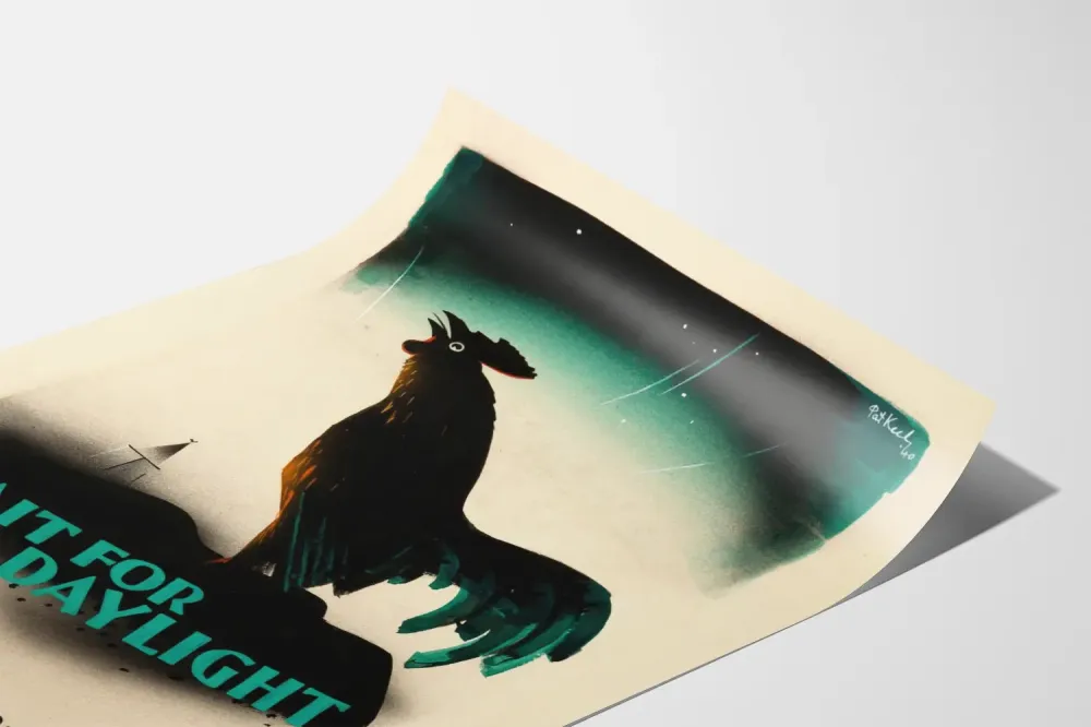 Sisustustuloste Kukko « Odota päivänvaloa » vintage