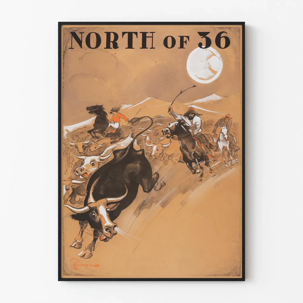 sisustustuloste North 36 -tyylinen lännenjuliste