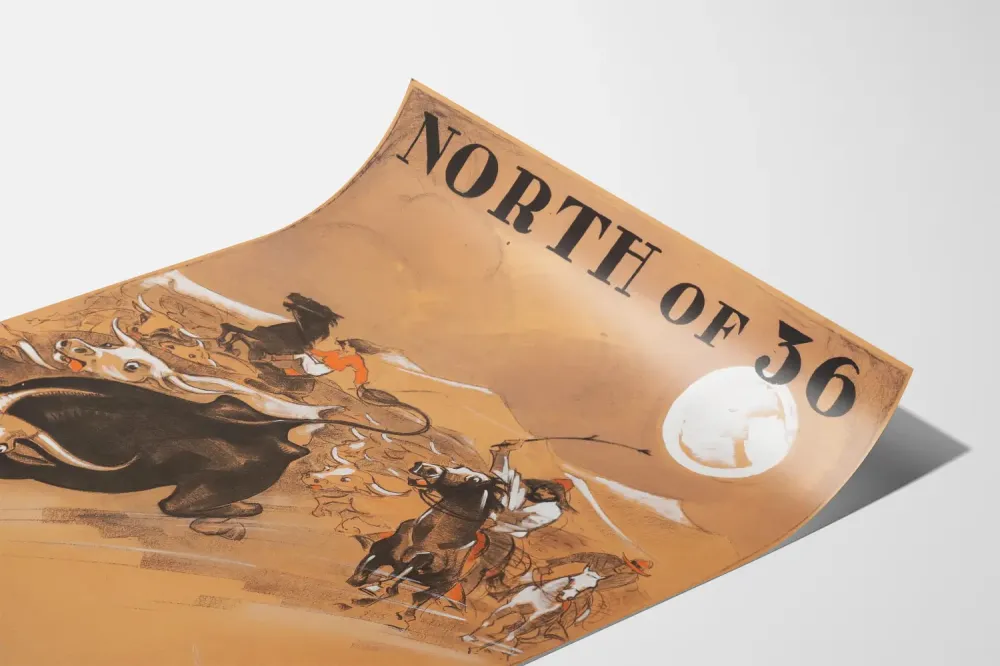 sisustustuloste North 36 -tyylinen lännenjuliste