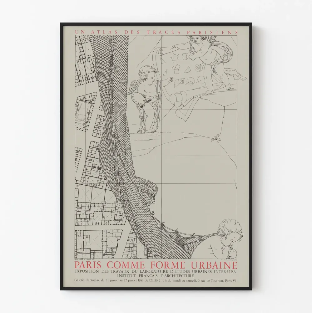Sisustustuloste Pariisin kaupunkikuvio - Pariisin reittikartta-Atlas
