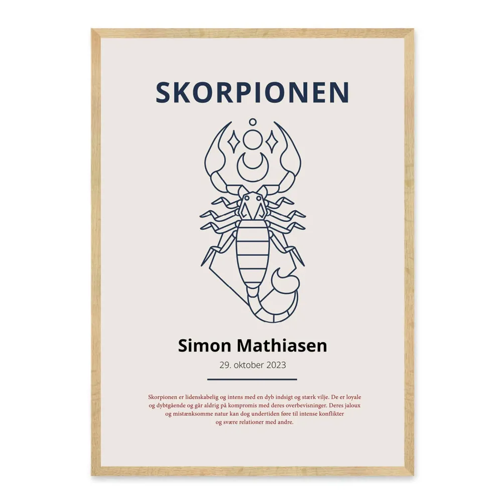 Skorpionen Stjernetegn Plakat