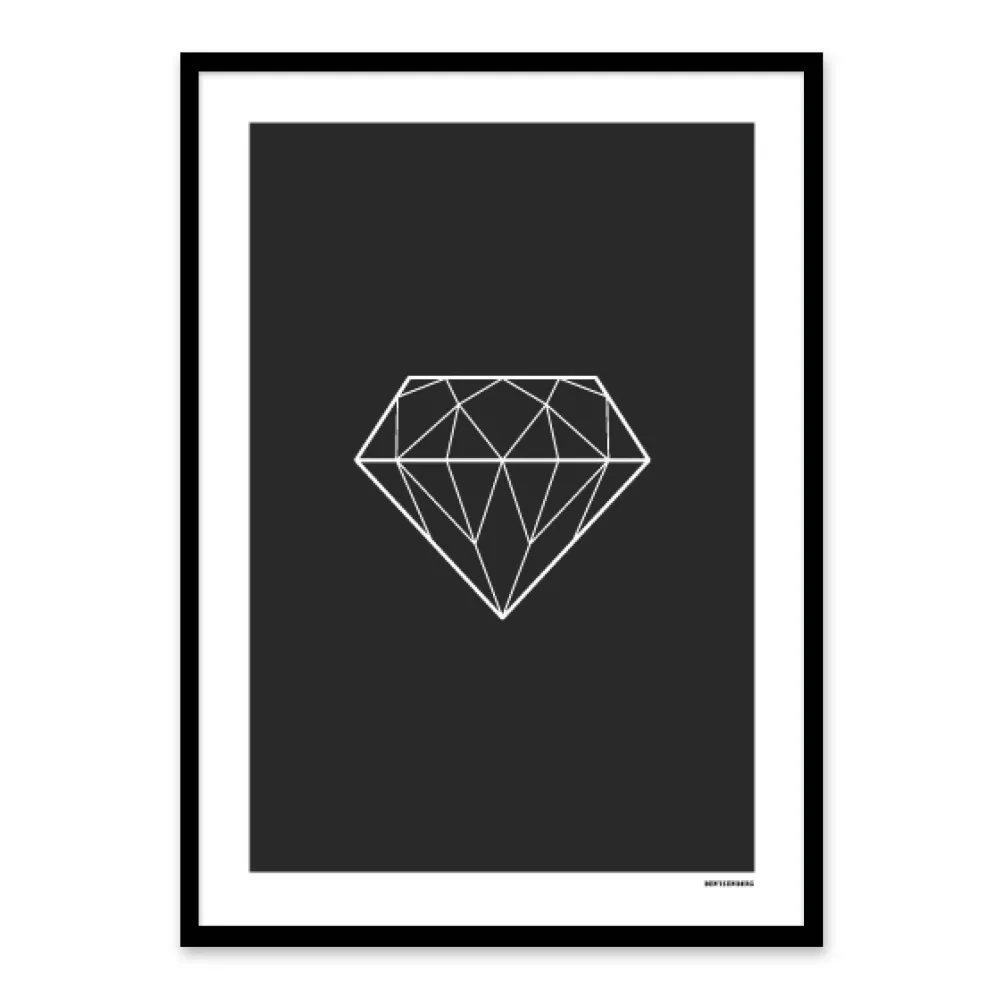 Sort diamant - plakat