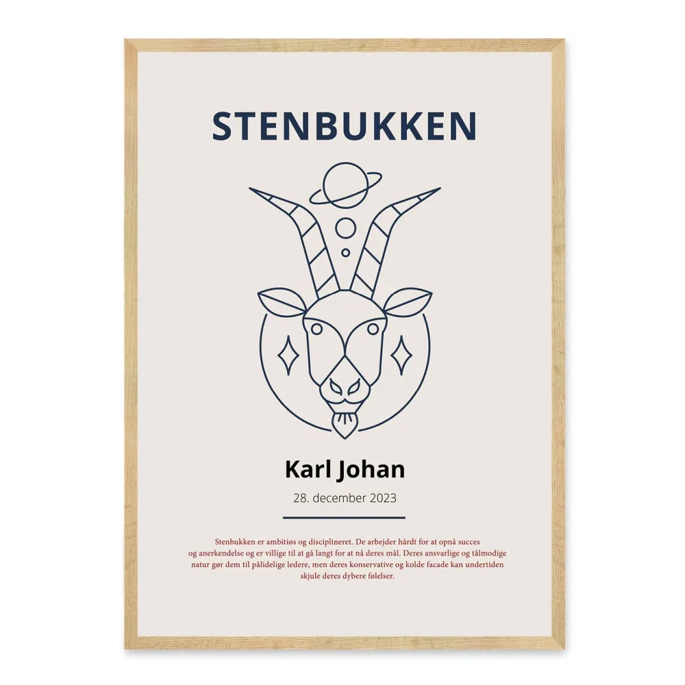 Stenbukken Stjernetegn Plakat