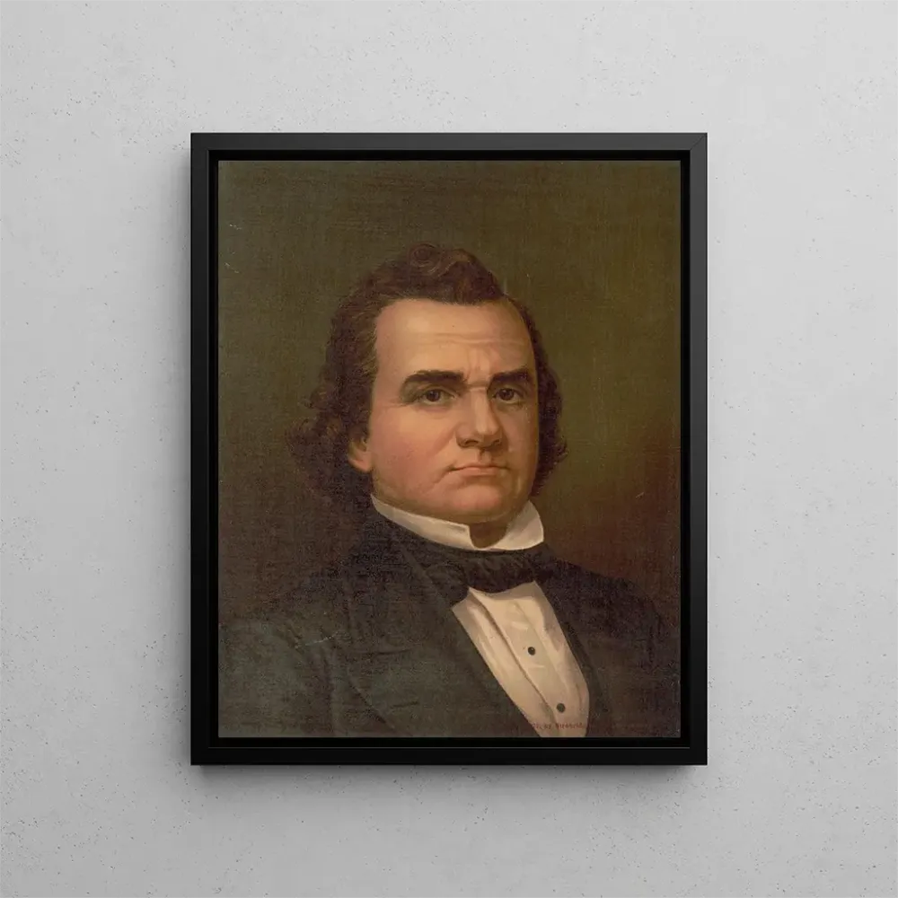 Stephen . Douglasin rintakuvaus etupuolelta - Strobridge Co Lith | Taidetuloste