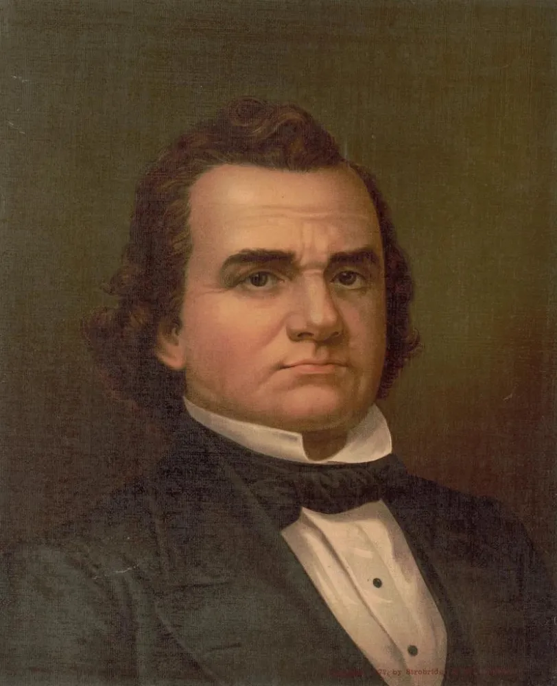 Stephen . Douglasin rintakuvaus etupuolelta - Strobridge Co Lith | Taidetuloste