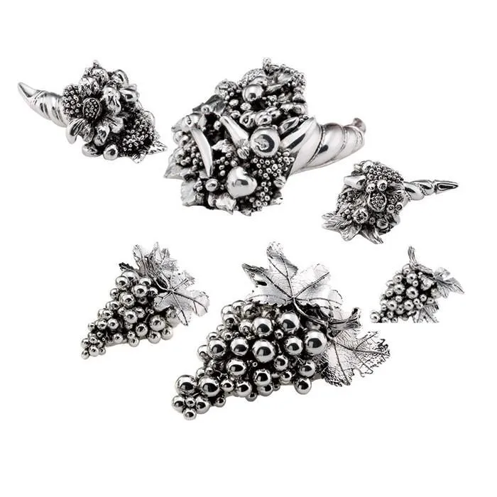 Suvereeni runsaudensarvihedelmähartsi 13cm hopealaminaatti R 17868