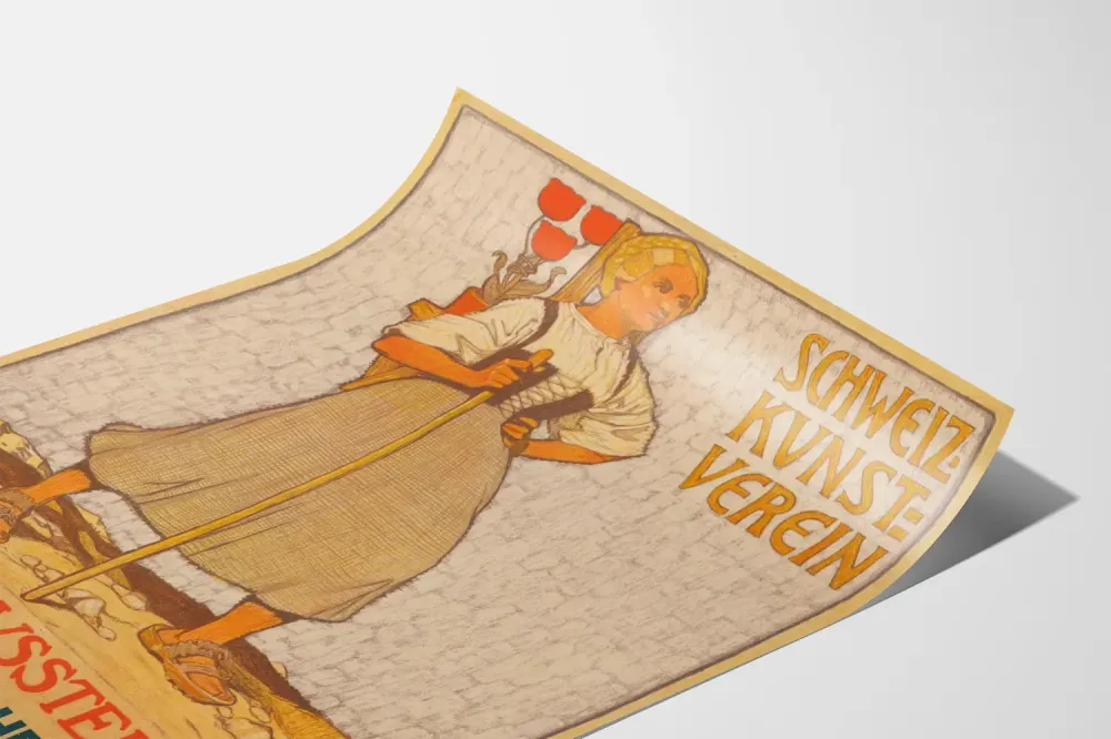Sveitsin taiteellinen näyttelyjuliste vuodelta 1911