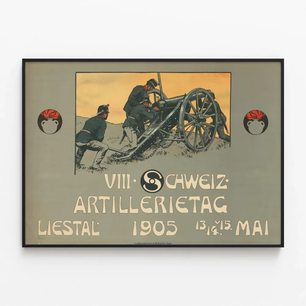 Sveitsin tykistöjuliste 1905 - Historiallinen seinäkoriste