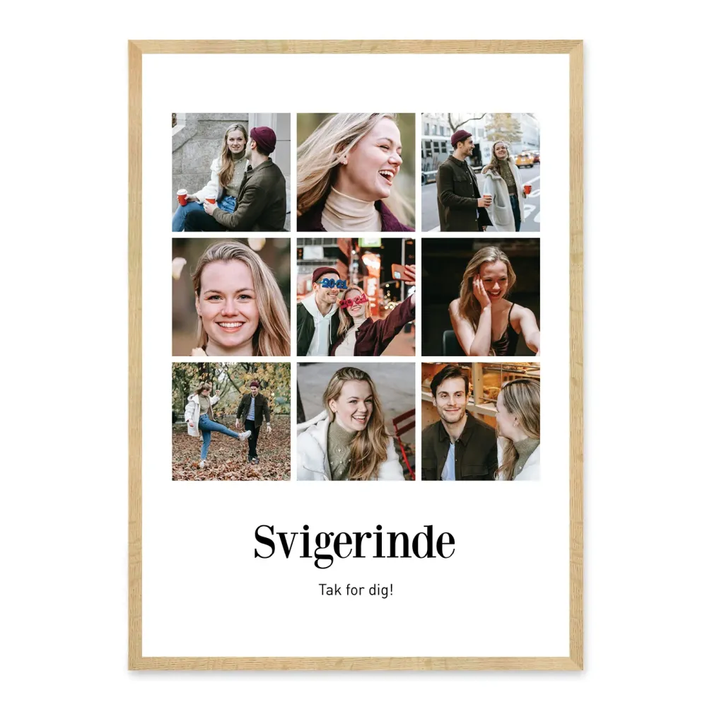 Svigerinde plakat - design selv