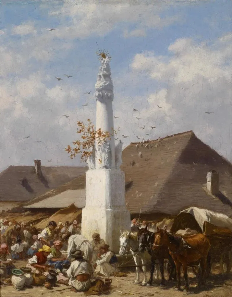 Szolnoki kirpputorimyynti - August von Pettenkofen | Taidetuloste
