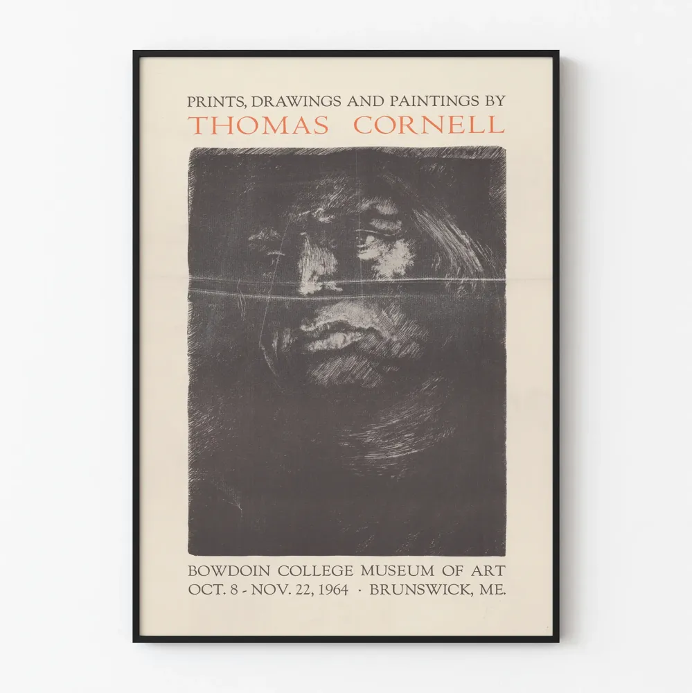 Taidejuliste Thomas Cornell - Näyttely 1964 Bowdoin College Art Museumissa